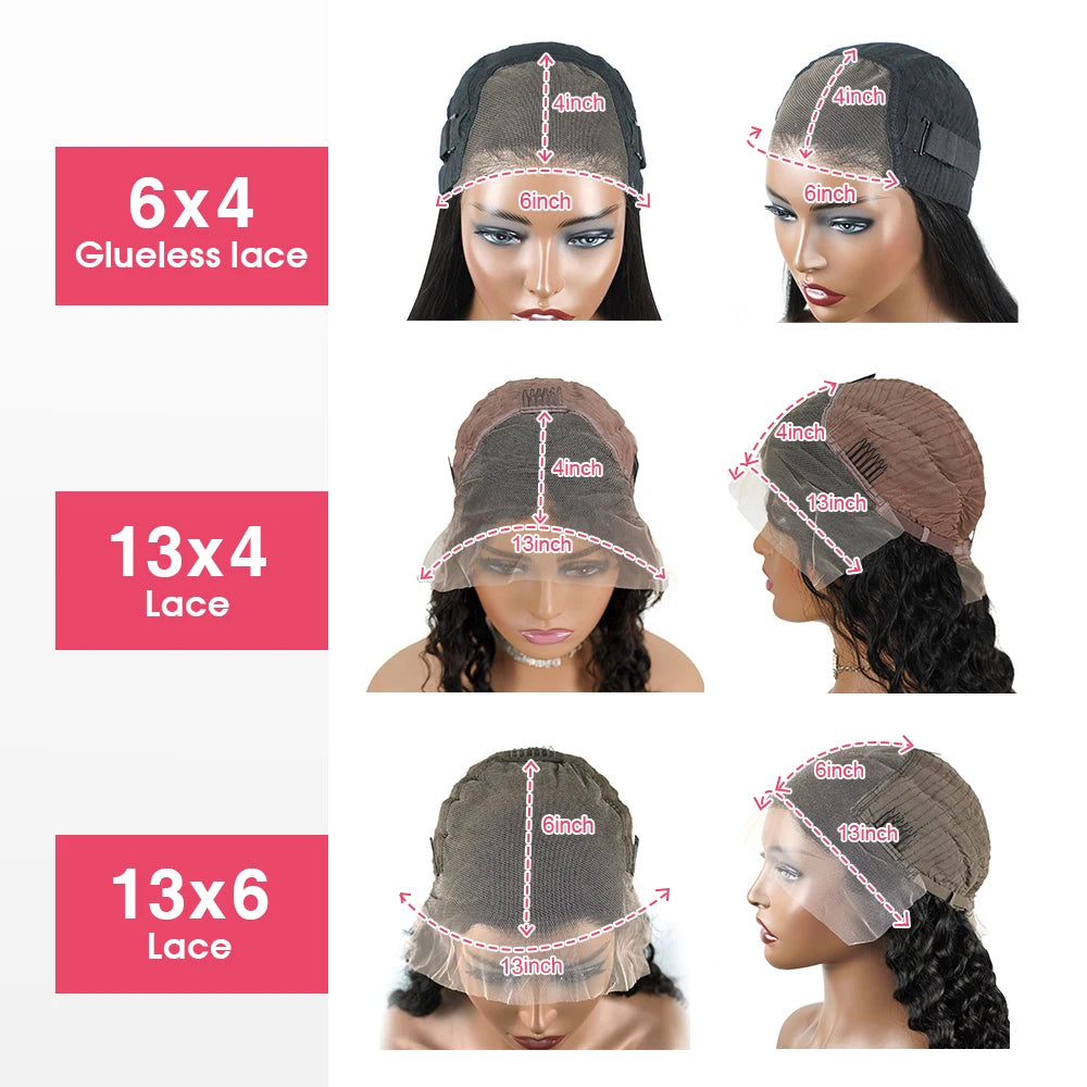 Kinky Straight Glueless Wig Ready To Wear And Go