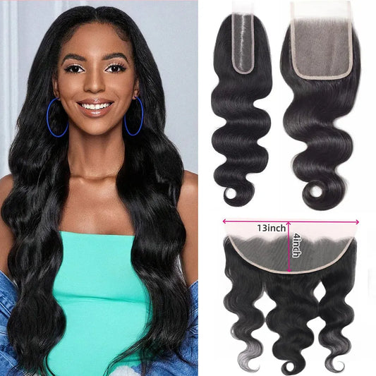 Body Wave Closure Human Hair Preplucked Body Wave Human Hair Closure Transparent