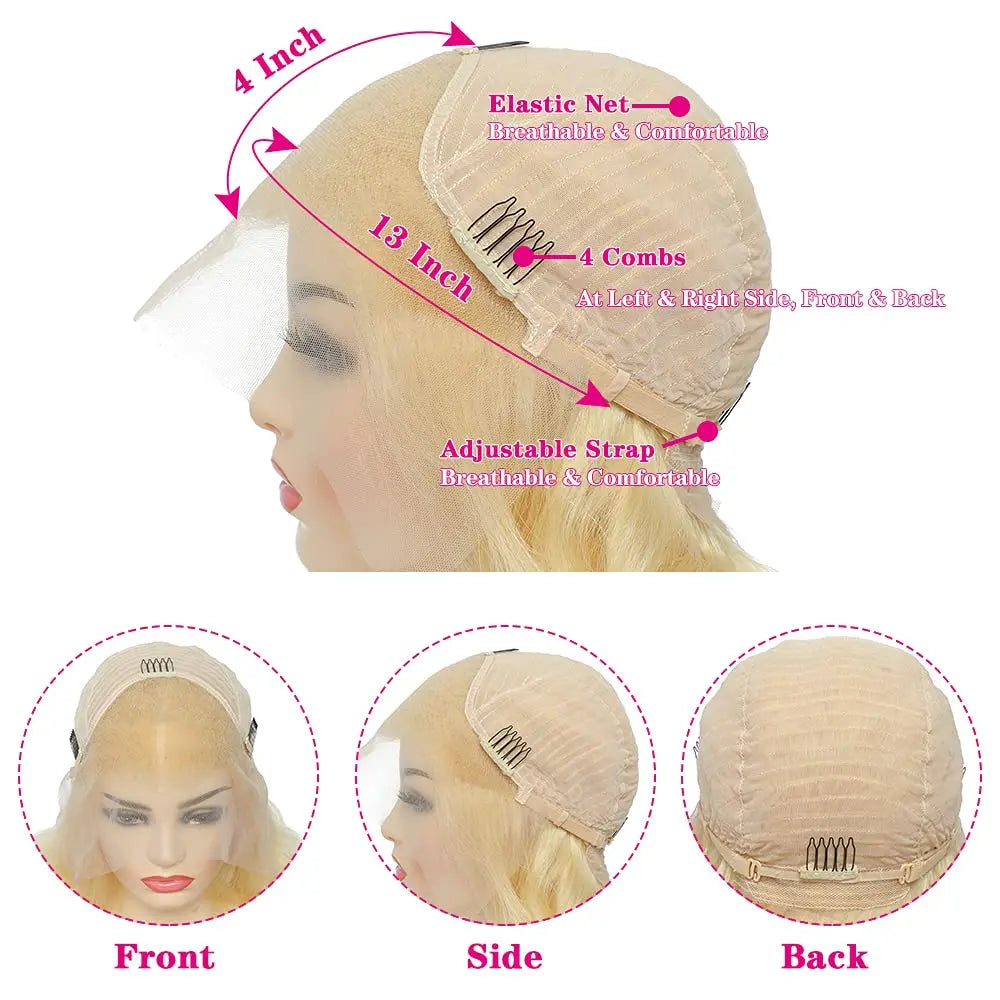 613 Lace Front Wig Human Hair Blonde Human Hair Wigs
