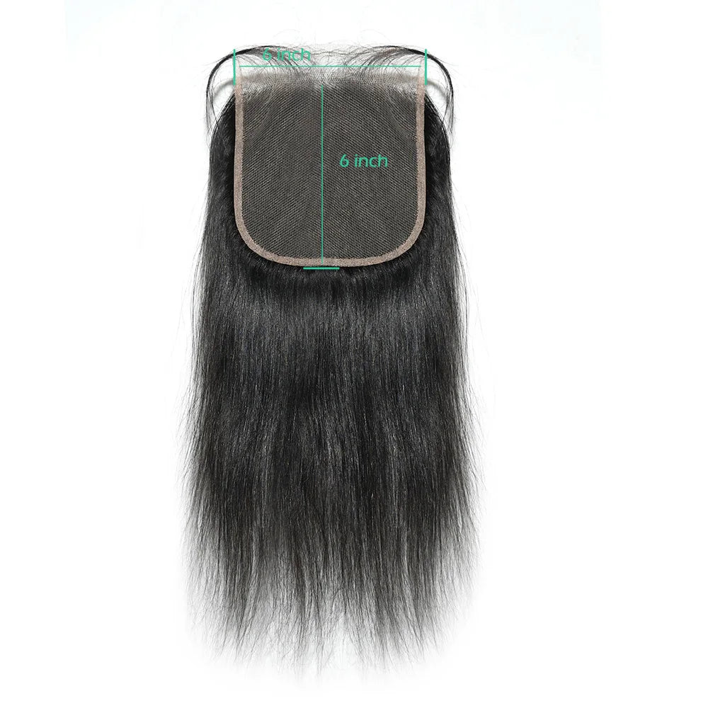 Straight Closure Human Hair Ear To Ear Transparent Frontal Lace