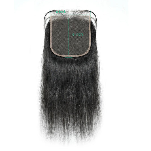 Straight Closure Human Hair Ear To Ear Transparent Frontal Lace