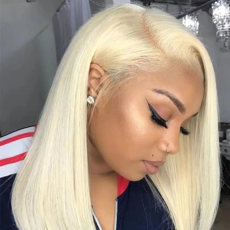 4/27 Highlight Bob Wigs Straight Lace Front Wig Human Hair Ombre F