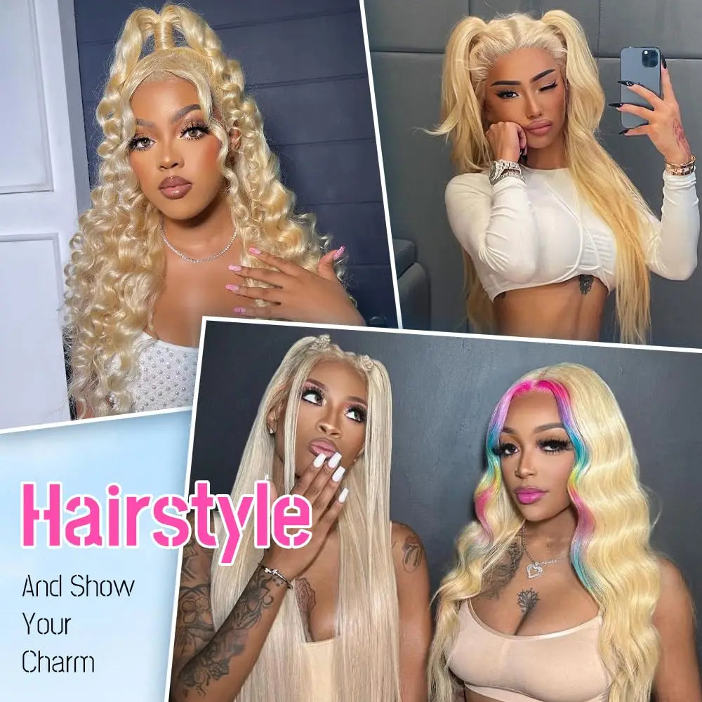 613 Lace Front Wig Human Hair Blonde Human Hair Wigs