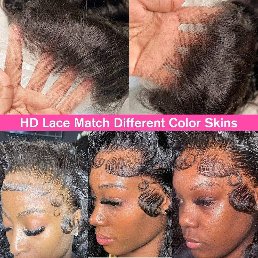 Kinky Curly Wigs Lace Frontal Wig Glueless Human Hair