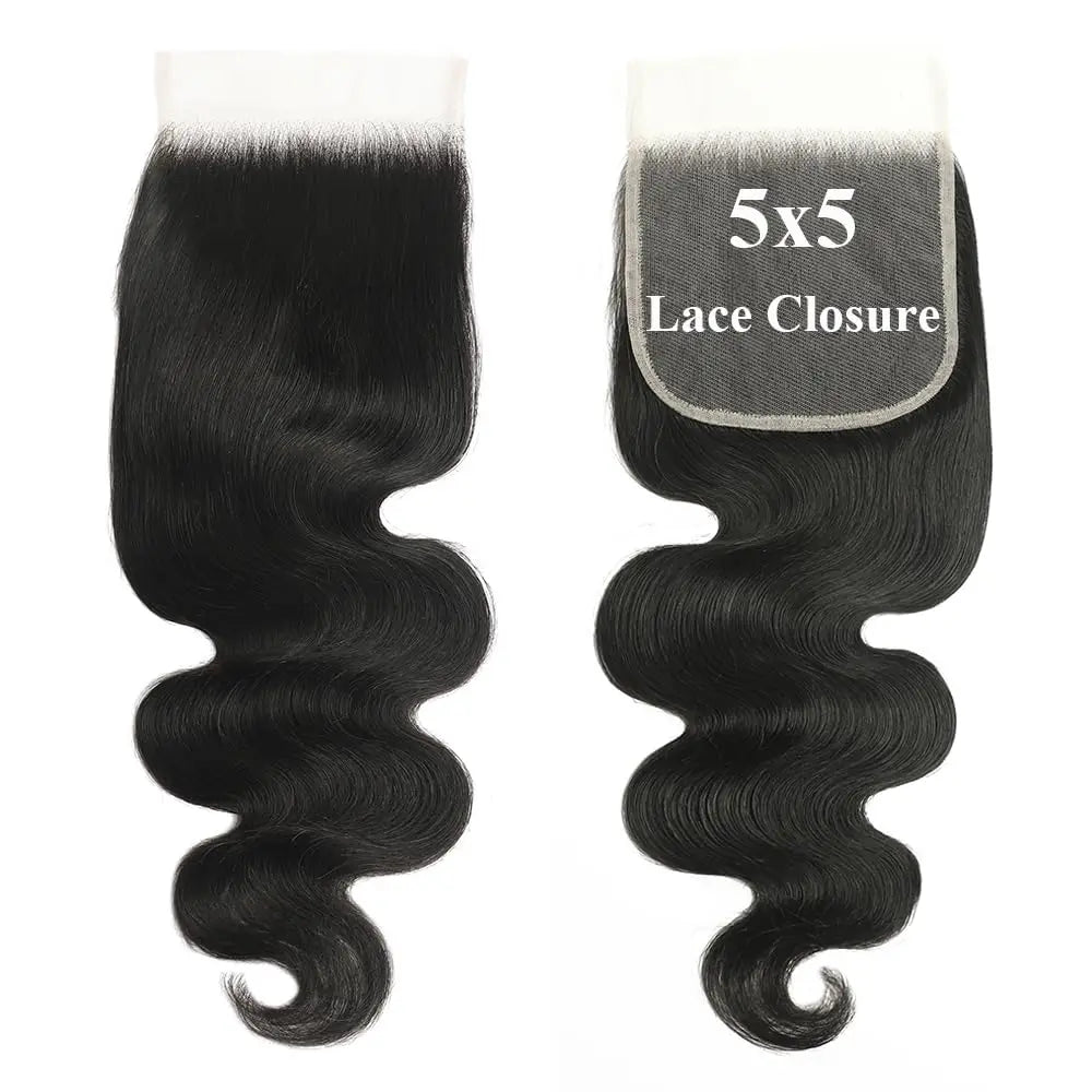 Body Wave Closure Human Hair Preplucked Body Wave Human Hair Closure Transparent