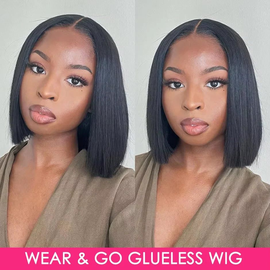 4/27 Highlight Bob Wigs Straight Lace Front Wig Human Hair Ombre F