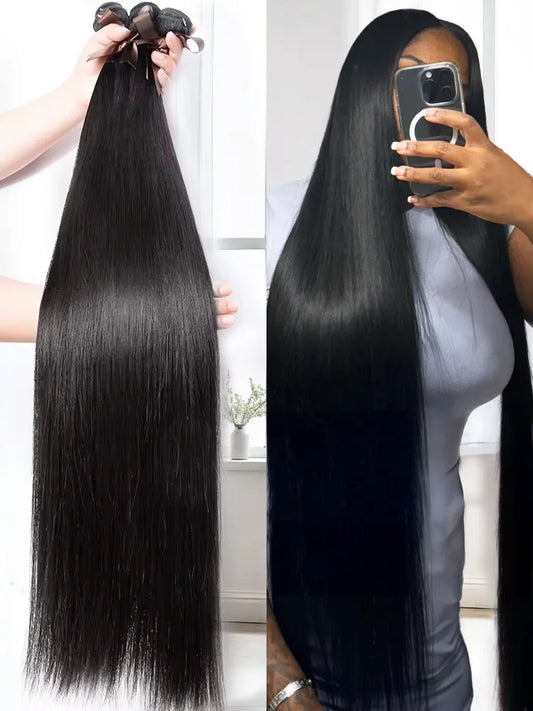 Bone Straight 100% Bundles Deal Brazilian Virgin Human Hair