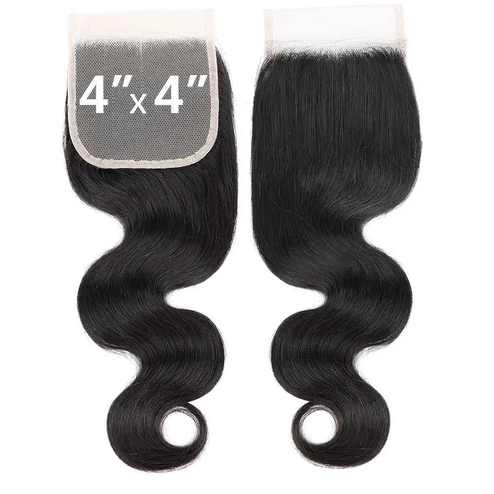 Body Wave Closure Human Hair Preplucked Body Wave Human Hair Closure Transparent