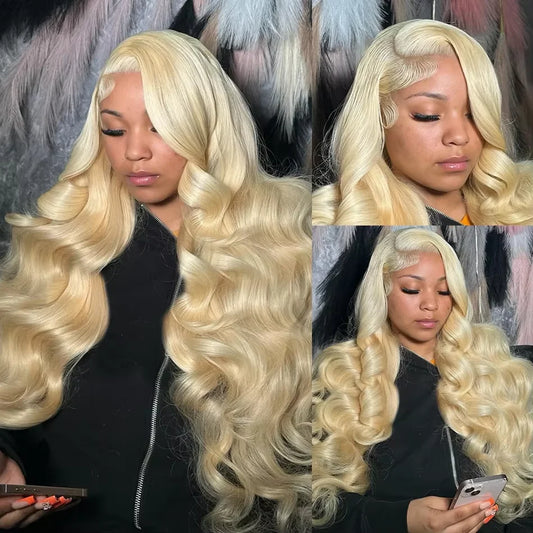 613 Lace Front Wig Human Hair Blonde Human Hair Wigs