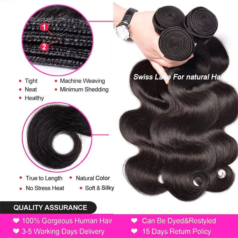 Body Wave Bundles Human Hair Brazilian Virgin